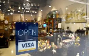 door of a pop up retial shop