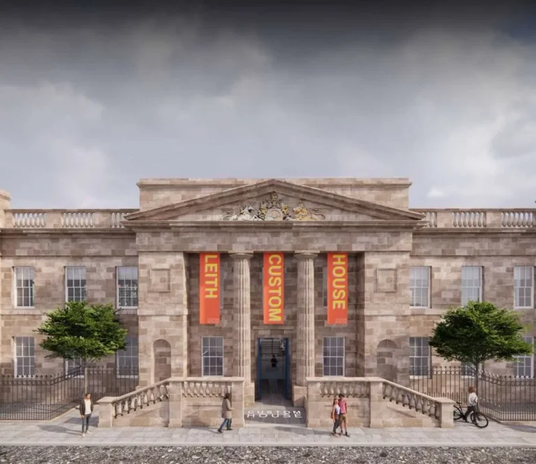 Leith Custom House Commerical Street Entrance © Scottish Historic Buildings Trust Richard Murphy Architects web 1155x1000 1 768x665