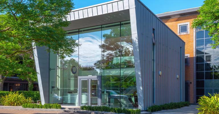 Serviced Office Classic England Hampshire 8 Barnes Wallis Road lancaster court exterior 1200x628 1 768x402